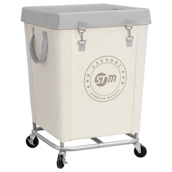 STORAGE MANIAC Commercial Laundry Hamper — Beige