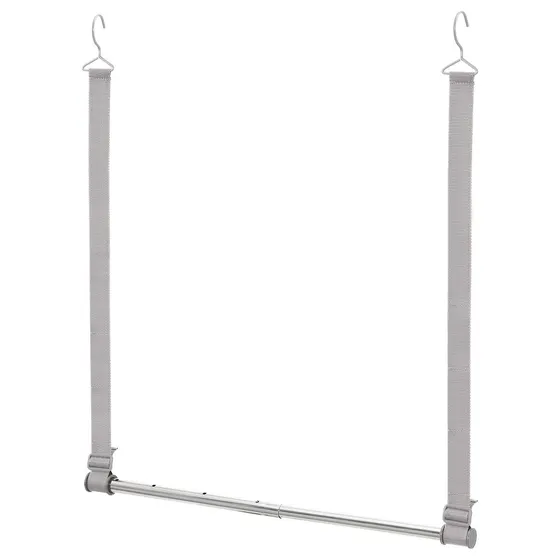 STORAGE MANIAC Closet Rod with Webbing Straps