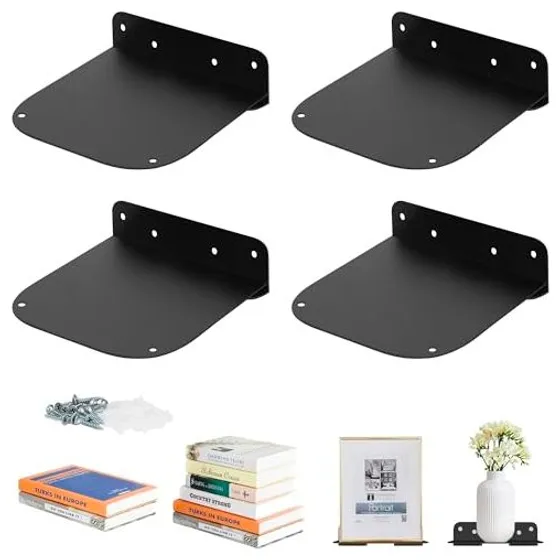 STORAGE MANIAC Slim Invisible Floating Shelf — Black