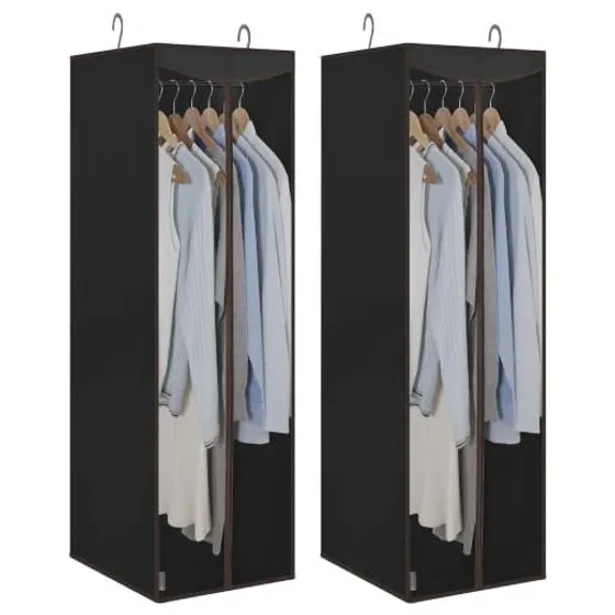 STORAGE MANIAC Hanging Garment Bags (2-Pack) — Black