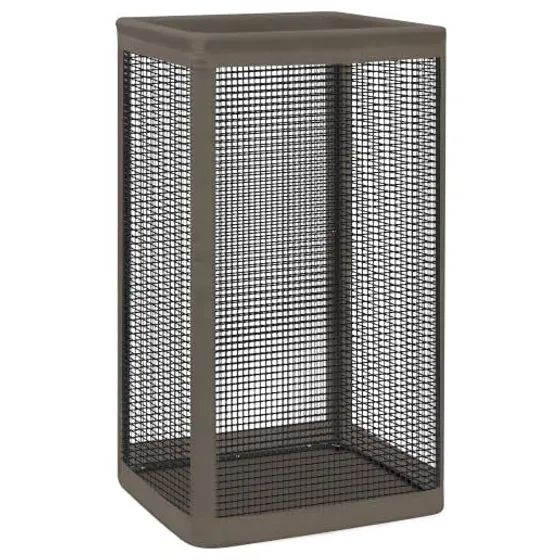 STORAGE MANIAC Mesh Laundry Hamper — Brown & black