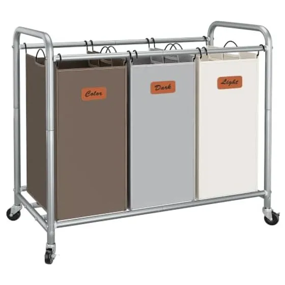 STORAGE MANIAC Wide Laundry Sorter Cart — Multicolour